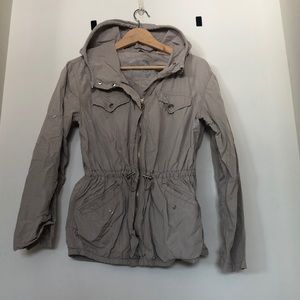 MK spring, hooded wind breaker.